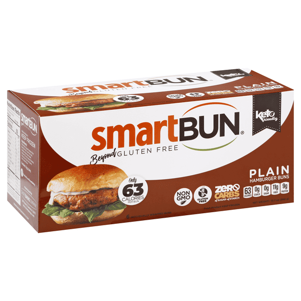 SmartBun Plain Hamburger Buns 6Ct